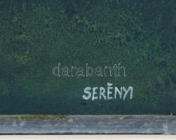 Serényi H. Zsigmond (1937-): Találkozások, 1992. Olaj, farost. Jelezve jobbra lent. Hátoldalán autog...