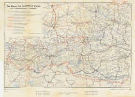 cca 1940 Die Alpen im Deutschen Osten. Tirol - Salzburger - Oberdonau, foltos, 28x42 cm + 1939 Karls...