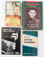 Vegyes könyvtétel, 4 db:   Nemeskürty István: Édes Erdély. Erdélyi Krónika 1916-1967. H.n., 1988. Szabad Tér Kiadó. Kiadói papírkötés.;   Köteles Pál: Búcsú Erdélytől. Bp., 1988, Eötvös Kiadó. Kiadói papírkötés.;   A börtön homályában. Malmaison, 1943-1944 telén. Közös Dolgaink. Bp., 1986, Gondolat. Kiadói papírkötés.;   Danku Ferenc: Egy mérki fiú a vérzivatarban. 20. századi hadtörténet. Debrecen, 2004, Hajja & Fiai. Kiadói kartonált papírkötés.;