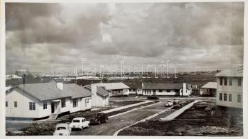 1956 Melbournei olimpiai falu építése feliratozott sajtófotó 16x9 cm