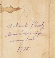 1725. május 4. Kolozsvár, Habsburg III. Károly (1685-1740) magyar király latin nyelvű oklevele, vall...