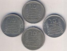 Franciaország 1946-1949. 10Fr (4x) T:1,2,3