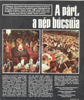 1989 Ország-Világ Magazin, benne Kádár János temetése, akt poszter