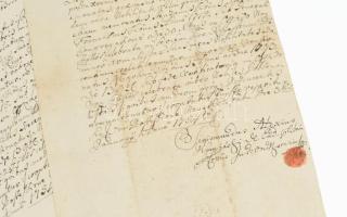 cca 1750 A Köncs nemes családdal kapcsolatos 3 db levél, nagyszőlősi birtokukról is szót ejtve