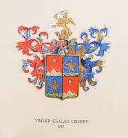 ca 1900 13 db különböző nemesi címer, Litografált címerrajzok, ca 1900 Posner Károly., lap méret 25x...