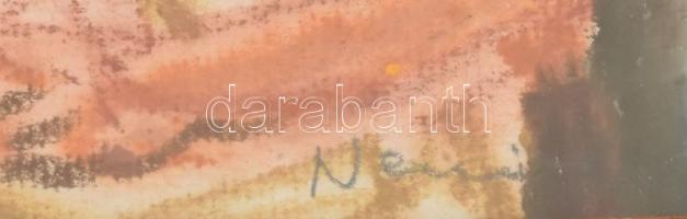 Nemcsics Antal (1927-2019): Velence. Akvarell, papír, papír. Jelezve jobbra lent. 30x45 cm. Üvegezet...