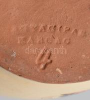 Miska kancsó. Mázas kerámia, jelzett, minimális mázhibával 29 cm