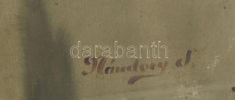 Nándory Sándor (működött a XX. sz. elején) : Asztali csendélet. Olaj, vászon, javított. Apró sérülés...