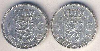 Hollandia 1957-65. 1G Ag (2x) klf évszámmal T:2,2/3