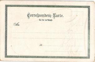 Karlovy Vary, Karlsbad; Felsenquelle. Gruss aus / Montage with glass, embossed