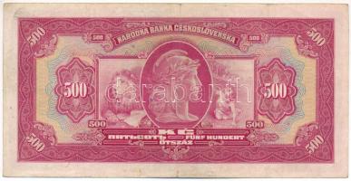 Szlovákia DN (1939) 500K kék "SLOVENSKY STAT" felülbélyegzéssel T:F Slovakia ND (1939) 500...