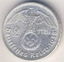 Német 3. Birodalom 1938D 2M Ag "Hindenburg" T:2/3 apró ph