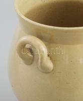 Zsolnay? fazék. Mázas kerámia, jelzés nélkül, hibátlan 23 cm