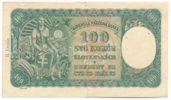 Szlovákia 1940. 100K II. kiadás T:F szép papír Slovakia 1940. 100 Korun 2nd issue C:F nice paper