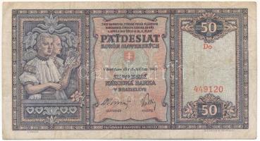 Szlovákia 1940. 50K T:F Slovakia 1940. 50 Korun C:F Krause 9.a