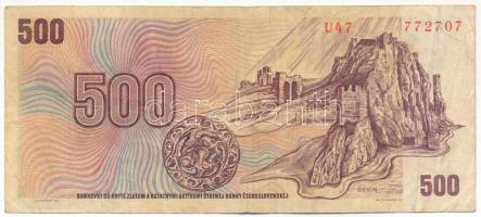 Csehszlovákia 1993. (1973) 500K szlovák bélyeggel T:F Czechoslovakia 1993. (1973) 500 Korun with Slo...