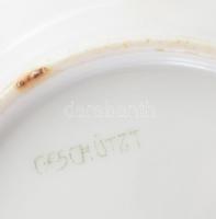 5 db halas tálka. Matricás, jelzett, XIX. sz. kis kopással d: 15 cm