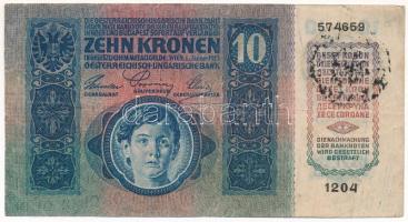 1915. 10K fekete "ROMANIA TIMBRU SPECIAL" felülbélyegzéssel T:F Adamo K11