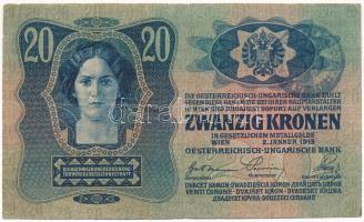 1913. 20K fekete "ROMANIA TIMBRU SPECIAL" felülbélyegzéssel T:F beszakadás Adamo K17