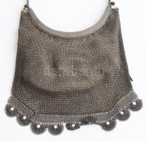 Színházi táska. Ezüstözött fém. Jelzett 25 cm