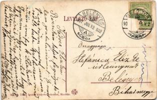 1907 Mezőtúr, Nemzeti szálloda, sör és borcsarnok, Kálmán Sándor üzlete. Török Ignác kiadása (EB)