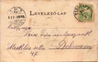 1906 Tiszolc, Tisovec; Tiszolczi fogaskerekű vasút viaduktja, vasúti híd. Lechnitzky O. fénynyomdája...