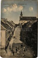 1914 Újvidék, Novi Sad; Pétervárad (Petrovaradin), Strossmaiergasse / Strosmaijerova ulica / utcakép / street (EM)