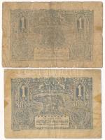 Románia 1915. 1L + 1920. 1L T:VG,F Romania 1915. 1 Leu + 1920. 1 Leu C:VG,F