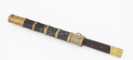 Antik kínai autentikus evőeszköz készlet: bicska, hiányzó evőpálcikákkal, Kína, 19. sz vége., h: 18,...