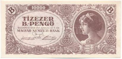 1946. 10.000BP T:F szép papír, a két hajtás a bankjegy közepén, egymáshoz közel Adamo P35