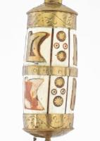 Antik buddhista imamalom. India, 20. sz. eleje, réz, csont, fa, kis rátéthiánnyal, h: 22 cm