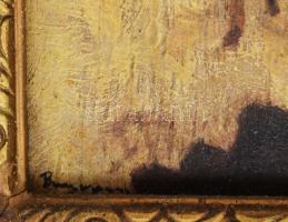 B..csay László: Nagybányai tájkép 1943, Olaj, fa, jelzett, hátoldalán autográf felirattal 40x30 cm S...