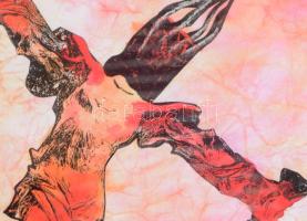 Szécsi Katalin Zs. (1955 - ): A fantom múló pillanata I. C print. Jelzett, üvegezett, sérült keretbe...