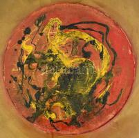 Jelzés nélkül: Arcok - modern kompozíció. Olaj, karton. 52x54 cm