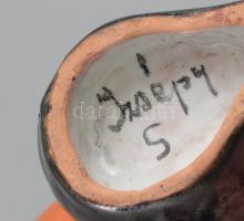 Izsépy madár fogpiszkálótartó. Jelzett, m: 7,5 cm