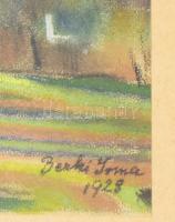 Berki, Irma (1900 - 1945/1946): Őszi táj. Pasztell, papír, Jelzett, üvegezett keretben 26x22 cm