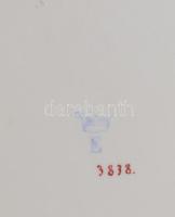 Eichwald platina mázas téte á téte készlet, 7 részes, jelzett, kis kopással, tálca h: 42 cm