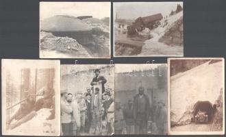 cca 1914-1918 14 db I. világháborús fotó az olasz frontról, benne akasztások, csapatképek, stb kb 12...