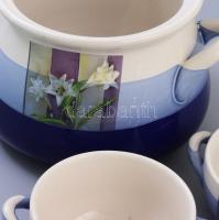 Leveses vagy bólés tál hat csészével. d: 19 cm