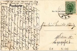 Bad Vöslau. Im Fluge durch die Welt! Verlag papierhandlung Franz Rosner, Atelier Helios 1905. / Art ...