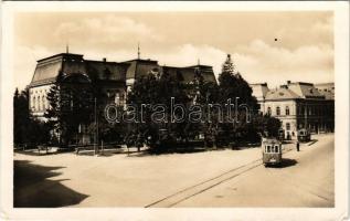 1949 Kassa, Kosice; Múzeum, villamos, iskola / museum, tram, school (EK)