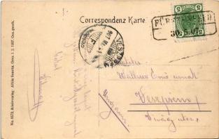 1907 Fürstenfeld (Steiermark). Telegramm Drahtgrüsse / Art Nouveau montage with telegraph (EK)