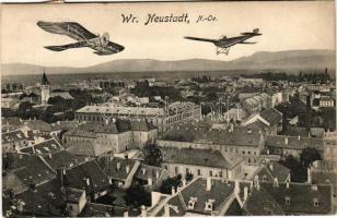 1918 Wiener Neustadt, Bécsújhely; Montage with aircraft