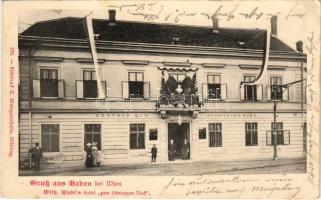 Baden bei Wien, Wilh. Hiedl's Hotel und Gasthof zum schwarzen Bock / hotel and restaurant (fa)