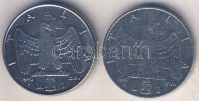 Olaszország 1939. 1L + 1940. 1L T:2