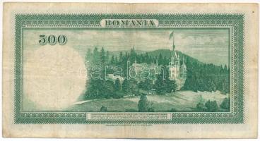 Románia 1934. 500L "O/I 956353" T:F / Romania 1934. 500 Lei "O/I 956353" C:F
Kr...