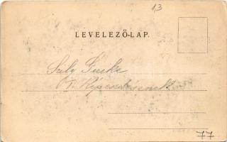 1901 Budapest II. Hűvösvölgy, villamos vasút végállomása. Divald Károly 414. sz. (ázott / wet damage...