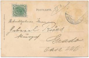 1907 Judenburg, Johann Steinacher's Buchhandlung und Verlag / book printing shop. Art Nouveau l...