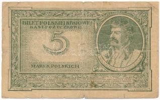 Lengyelország 1919. 5M T:VG Poland 1919. 5 Marek C:VG Krause P#20