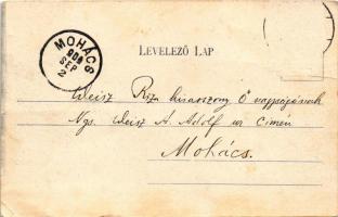 1904 Budapest VIII. Erzsébet körút (Blaha Lujza tér), villamos, üzletek. Divald Károly 1. sz. (Rb)